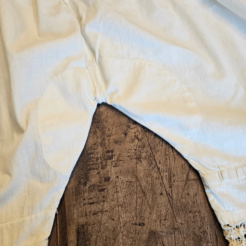 Vintage Victorian White Cotton Bloomers Crochet Lace Trim Pantaloons Lingerie